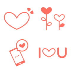 Living Coral Heart Emoji