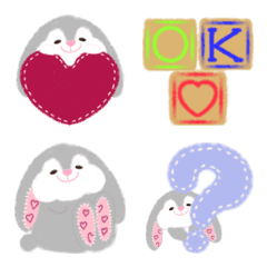 Fluffy stuffed bunny Emoji