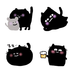 かわいい絵文字4 黒猫さん Line絵文字 Line Store