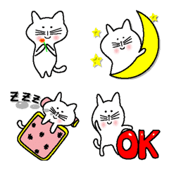 A Emoji of a cute teak cat.