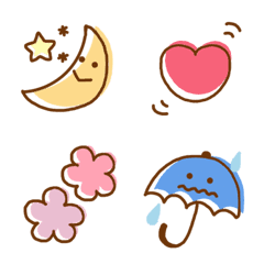 Simple emoji with gentle atmosphere