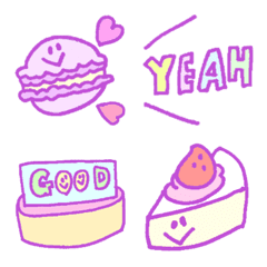 Pastel color cute sweets emoji!