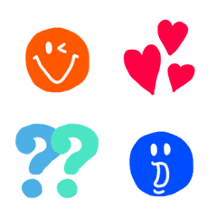 Vivid color daily use emoji