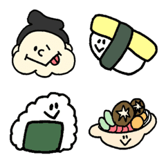Sumo wrestler's food emoji!