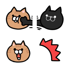 Brown cat & Black cat