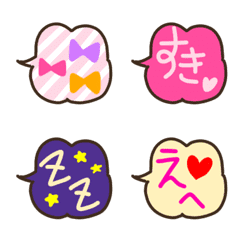 Easy-to-use speech bubble type Emoji 1