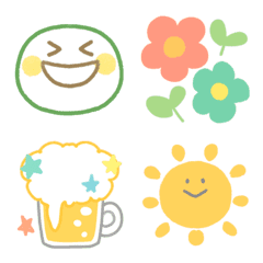 Happy cute emoji.