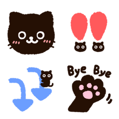 Cute black cat emoji.