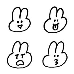 simple rabbit cute emoji 