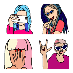 colorful ladies Emoji