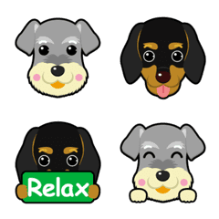 suhnauzer & dachshund emoji