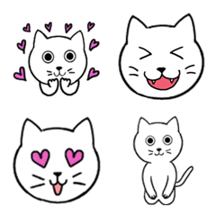 Simple cat's small emoji character