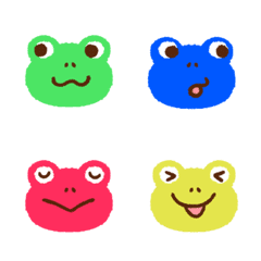 Colorful frog emoji