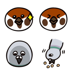 Sparrow and Pigeon Emoji