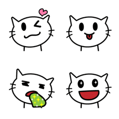 Nekotan (white cat) -emoji-