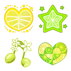 Heart,Star,Note Emoji 9 (Lemon/Lime)