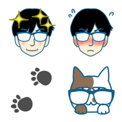 Glasses Men and cats