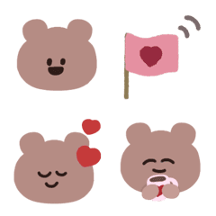 Cute bear face emoji.