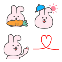Cute rabbit emoji with ear