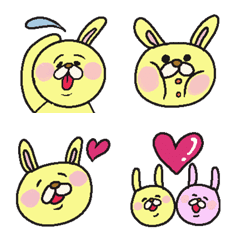 It is of yellow rabbit happy Emoji!