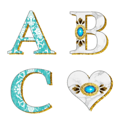 Turquoise Blue & Jewelry Emoji