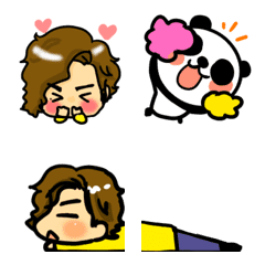 poketto danshi and panda emoji