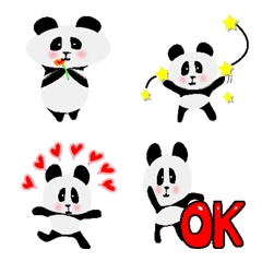 A Emoji of a cute teak panda.