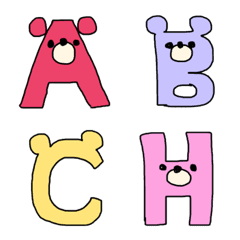 cute bear alphabet Emoji