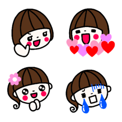 Bob Cut Girl & Ponytail Girl  Emoji