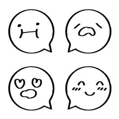 simple monochrome speech balloon emoji