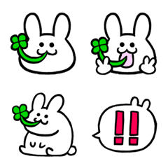 rabbit&clover(emoji)