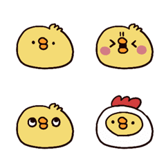 Chick and chicken of emoji