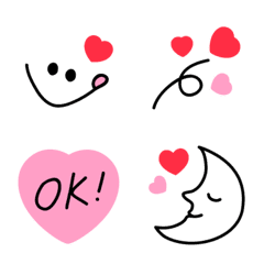 A lot of simple heart Emoji 