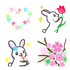 Fluffy White Rabbit Emoji