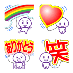 White fairy and balloon emoji