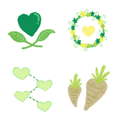 Green Love Decor Emoji