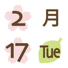 Number and day of the week in spring 