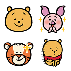 くまのプーさん絵文字byナガノ - LINE絵文字 | LINE STORE