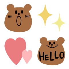Various bear's facial expressions