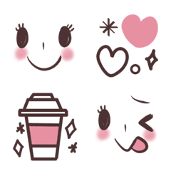 Simple adult cute pink Emoji