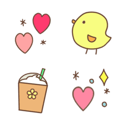 Simple and girlish Emoji.