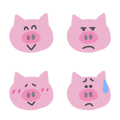 Pig facial expression emoji