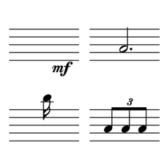 シンプル楽譜作成セット（音符）２