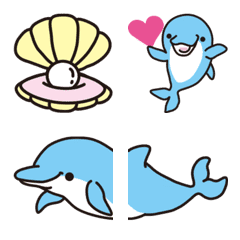 Emoji of a cute dolphin