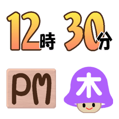 [Emoji]Mushroom and time indication