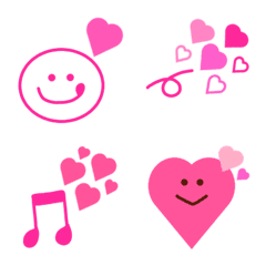 A flashy pink emoji