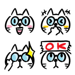 a cute cat with glasses