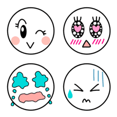 White and round face Emoji