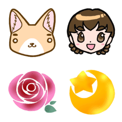 Emoticons for women who like corgi dogs