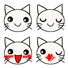 simple kawaii cat kaomoji emoji Feature
